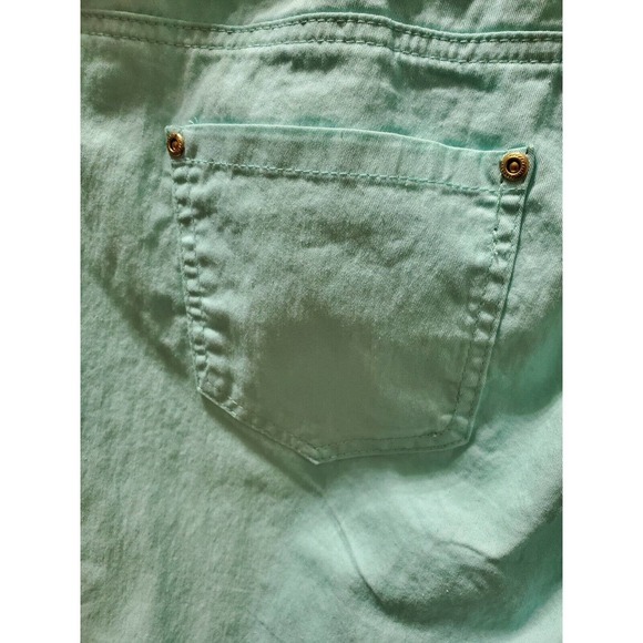 Women's Aqua Cotton & Polyester Mid Rise Pull On Casual Jeggings Pants Large - Picture 6 of 10